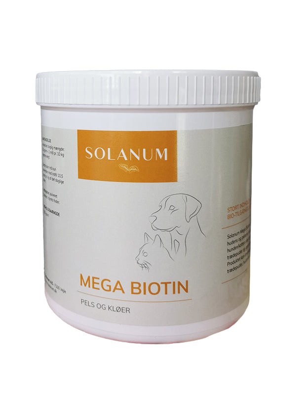 Produktbillede af Solanum Mega Biotin 500 gram til hund